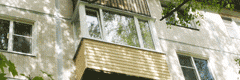 Балкон с внешней обшивкой сайдингом в Хрущёвке